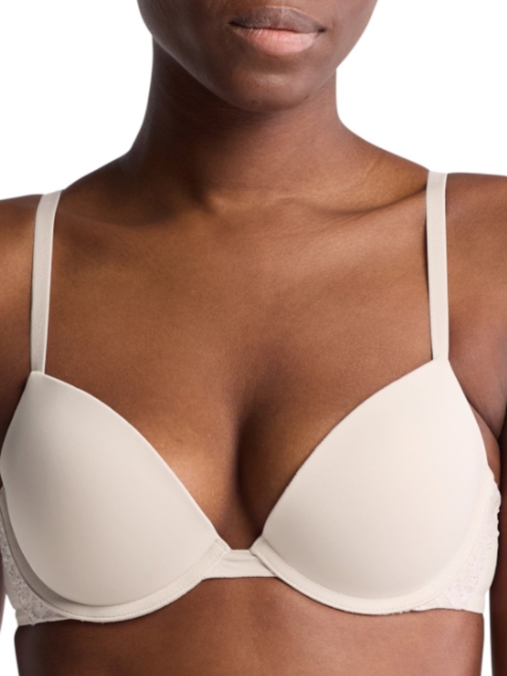 Calvin Klein Women's Soft Stretch Lace Push-up Plunge Bra Size 34A 12645